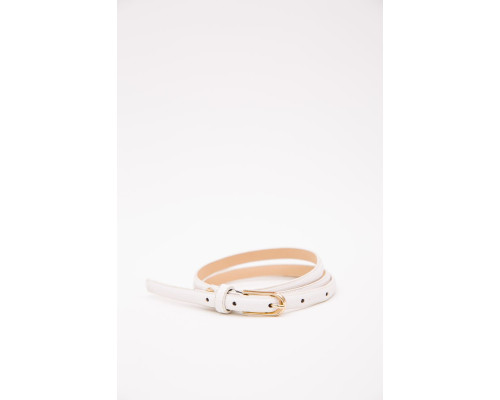 Ремінь жіночий лаковий, колір білий, 196R1510W631