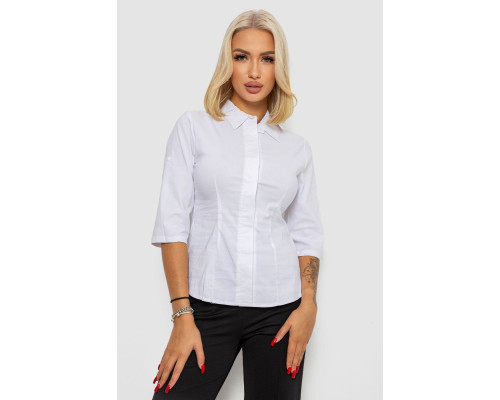 Блуза классическая, цвет белый, 230R08-1