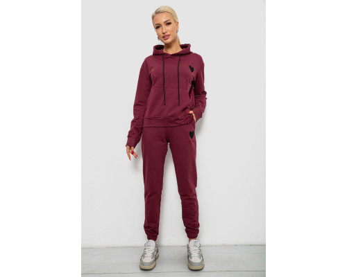 Спортивный костюм женский двухнитка, цвет сливовый, 214R1419-004