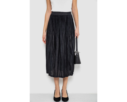 Спідниця плісована, колір чорний, 167R401