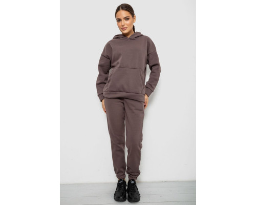 Спортивний костюм жіночий на флісі, колір світло-коричневий, 257R85