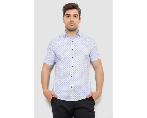 Рубашка мужская с принтом, цвет белый, 214R7330