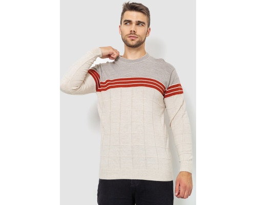 Свитер мужской, цвет светло-бежевый, 161R884