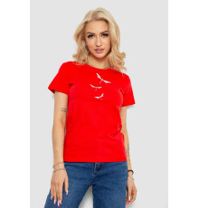 Футболка жіноча з принтом, колір червоний, 238R555
