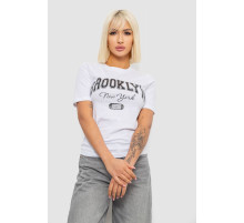 Футболка женская с принтом, цвет белый, 241R137