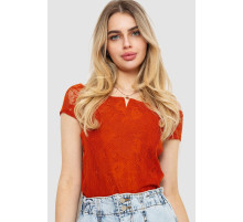Топ жіночий однотонний, колір теракотовий, 244R160