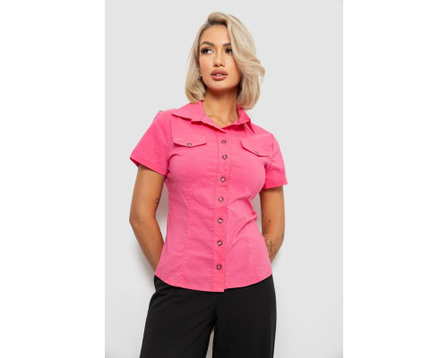 Рубашка женская однотонная, цвет розовый, 230R068-11
