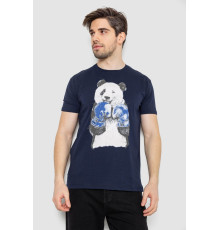 Футболка мужская с принтом, цвет темно-синий, 244R5996
