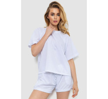 Костюм женский однотонный, цвет белый, 244R039