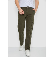 Штани чоловічі з кишенями, колір хакі, 244R2072 Штани чоловічі з кишенями, колір хакі, 244R2072