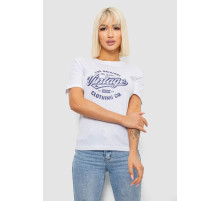 Футболка женская с принтом, цвет белый, 241R138