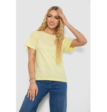 Футболка жіноча однотонна, колір лимонний, 238R111