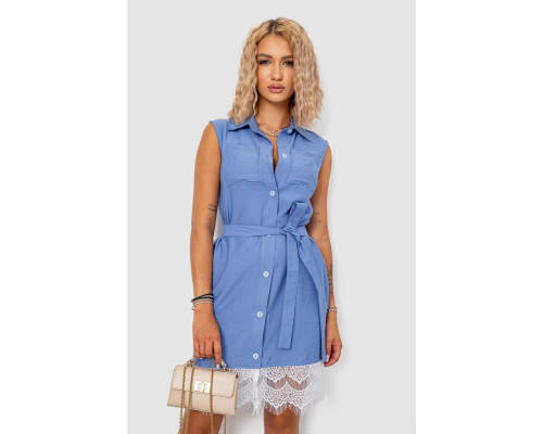 Сукня на ґудзиках, колір джинс, 102R388