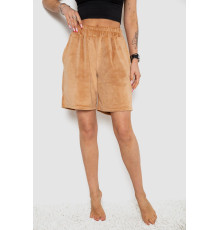 Шорты женские велюровые, цвет бежевый, 238R106 Шорты женские велюровые, цвет бежевый, 238R106