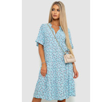 Плаття з квітковим принтом, колір блакитний, 102R5251-1