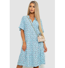 Плаття з квітковим принтом, колір блакитний, 102R5251-1