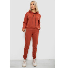 Спортивний костюм жіночий двонитка, колір теракотовий, 214R1419-001