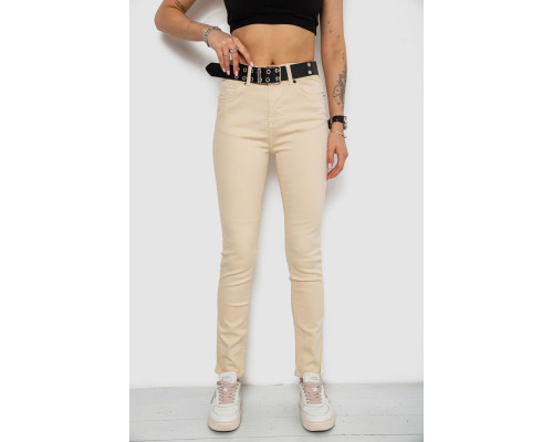 Джинсы женские, цвет бежевый, 182R001