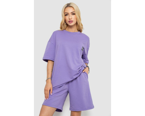 Костюм женский повседневный, цвет сиреневый, 241R5004