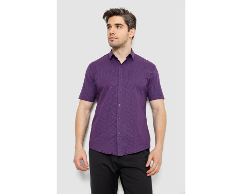 Рубашка мужская с принтом, цвет сливовый, 186R7338