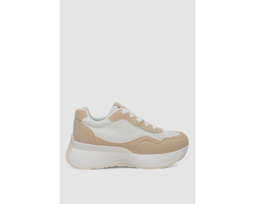 Кроссовки женские, цвет бело-бежевый, 248RXM100