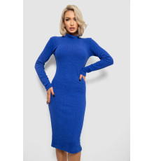 Сукня однотонна в рубчик, колір синій, 257R701