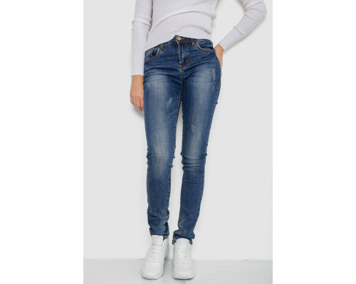 Джинсы женские стрейч, цвет синий, 244R223