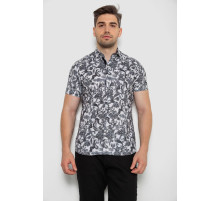 Рубашка мужская с коротким рукавом, цвет серый, 214R582