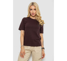 Футболка женская с принтом, цвет шоколадный, 241R128