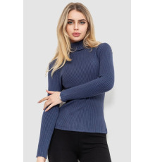 Гольф женский однотонный, цвет джинс, 244R001