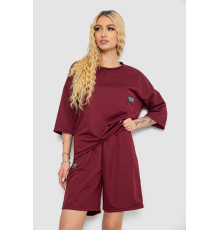 Костюм женский однотонный, цвет бордовый, 238R116