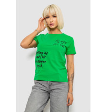 Футболка жіноча з принтом, колір зелений, 244R1022