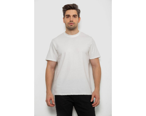 Футболка чоловіча однотонна, колір молочний, 238R155
