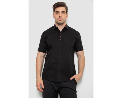 Рубашка мужская, цвет черный, 214R7326