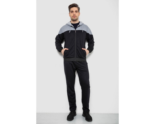 Спорт костюм чоловічий, колір чорно-сірий, 244R988