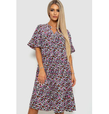 Платье с цветочным принтом, цвет черно-розовый, 102R5251-1
