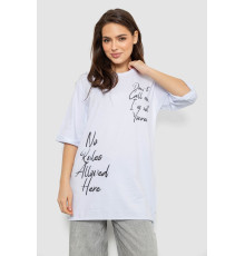 Футболка жіноча з принтом 0, колір білий, 244R1024-1