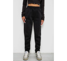 Спортивні штани жіночі на флісі, колір чорний, 238R58641-1