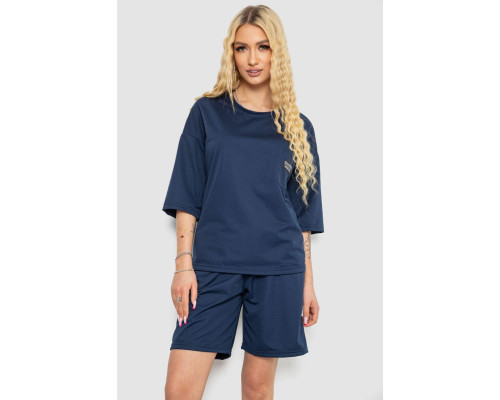 Костюм женский однотонный, цвет синий, 238R116