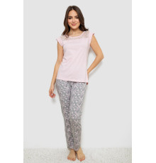 Пижама женская с принтом, цвет розовый, 243R1484-004