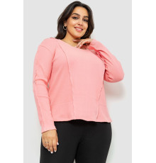 Жіночий лонгслів в рубчик, колір рожевий, 102R325-1