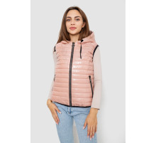 Жилетка женская дутая, цвет пудровый, 102R380
