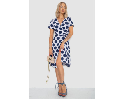 Сарафан в горох, цвет бело-синий, 241R165