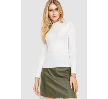 Водолазка жіноча однотонна, колір білий, 204R019