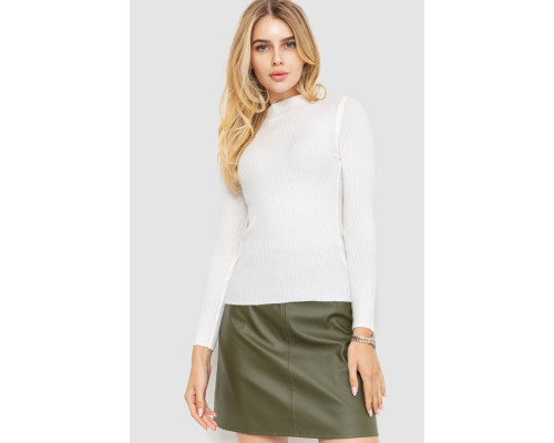 Водолазка женская однотонная, цвет белый, 204R019