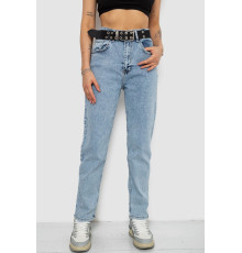 Джинси жіночі MOM стрейч, колір блакитний, 244R00653