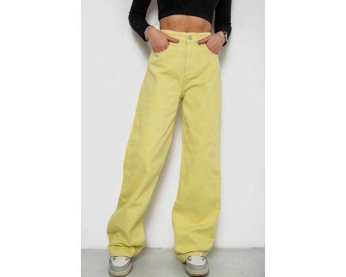 Джинси жіночі, колір жовтий, 250R1119