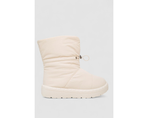 Дутики жіночі зимові на хутрі, колір бежевий, 248RFM200