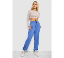 Штани жіночі катонові, колір електрик, 244RLE-071