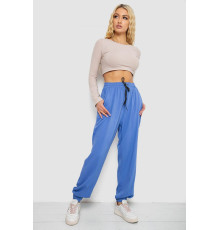 Штани жіночі катонові, колір електрик, 244RLE-071